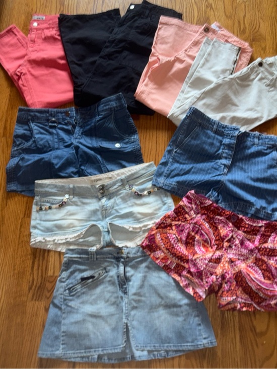 Zara, Loft, Abercrombie Pants - Lots Of 9 NEW & not Denim Pants/Shorts/Skirts: Zara Loft Abercrombie Gap Sz 6/8
